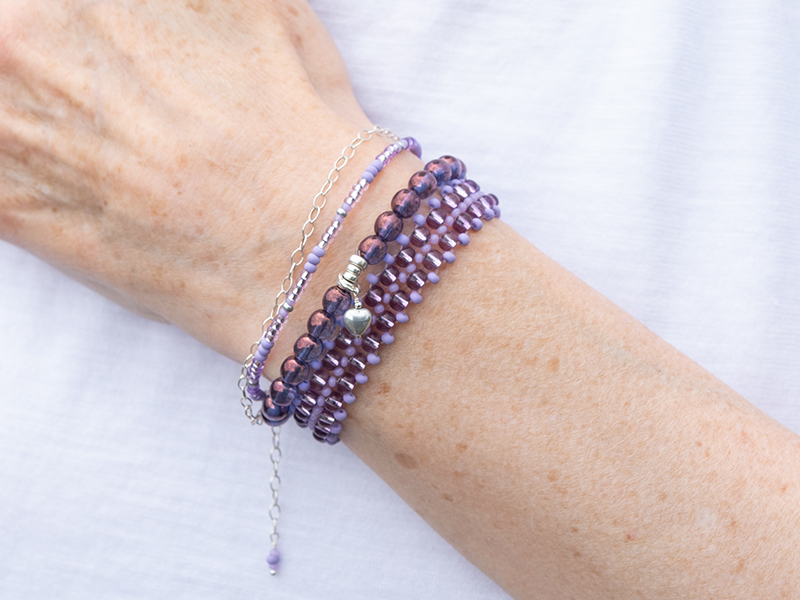 Bracelet Stack - Sweet Lavender