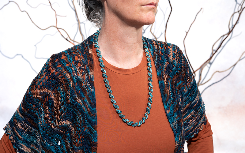 Bead Necklace and Beaded shawl