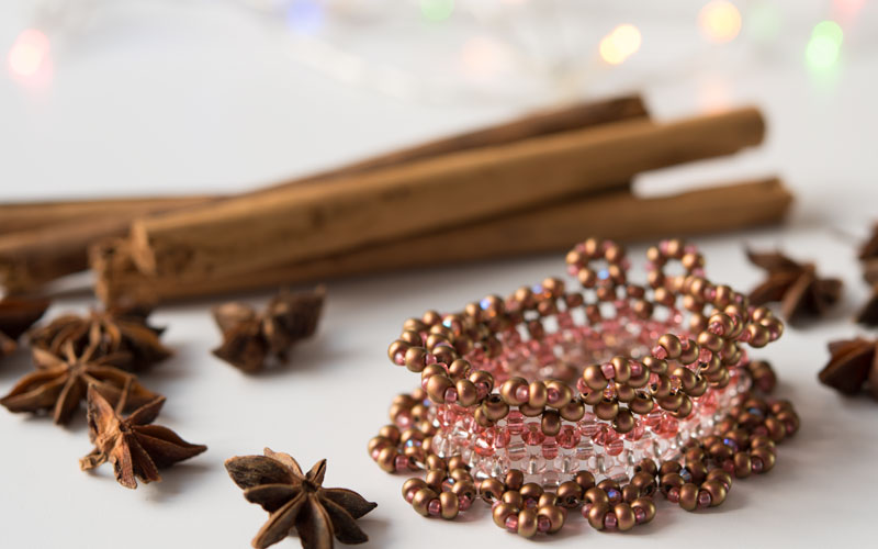  pink lacy edged cuff