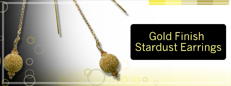 .925 Gold Finish Stardust Earrings