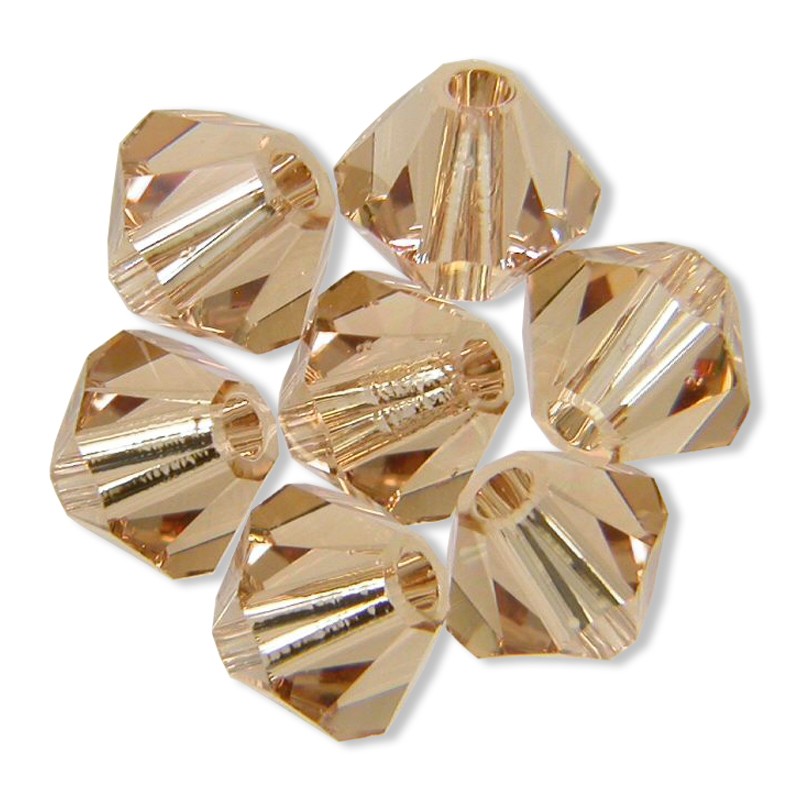 Swarovski 5328 Xilion Bead 4mm Light Colorado Topaz Bicone