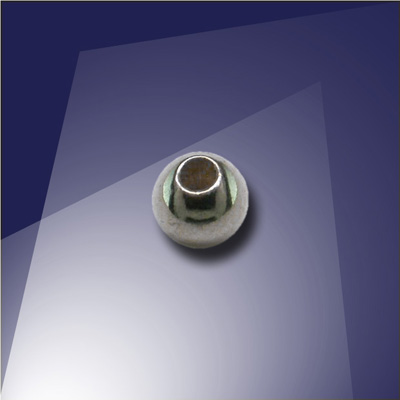 .925 Black Finish Sterling Silver 4mm Round Spacer Bead with a 1.5mm Hole - Retail system
