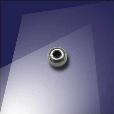 .925 Black Finish Sterling Silver 3mm Roundel with a 1.5mm Hole - Retail system