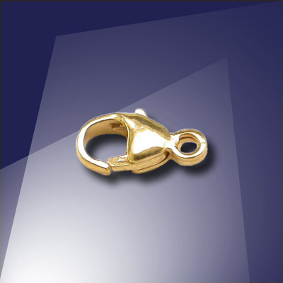 .925 Gold Finish Sterling Silver 7.8mm Mini Oval Trigger Clasp - Retail system