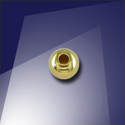 .925 Gold Finish Sterling Silver 5mm Round Spacer Bead with a 1.5mm Hole - Retail system
