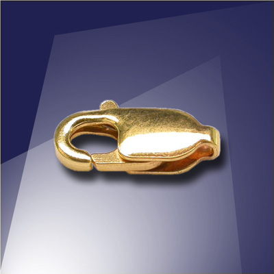 .925 Gold Finish Sterling Silver 10.1mm Lobster Clasp