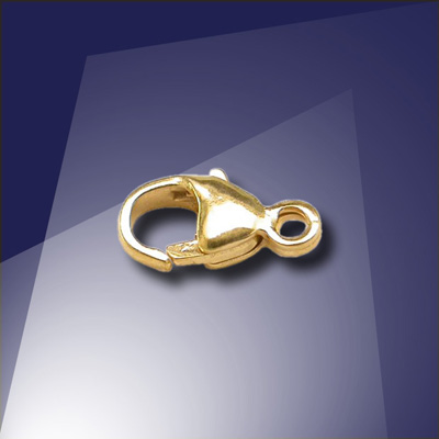 .925 Gold Finish Sterling Silver 7.8mm Mini Oval Trigger Clasp