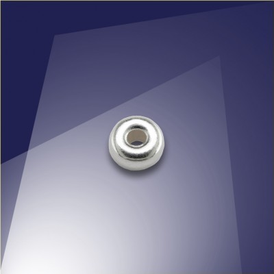 .925 Silver 4mm Roundel with a 1.8mm Hole - Retail system