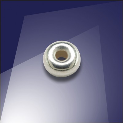 .925 Silver 6mm Roundel with a 2.4mm hole - Retail system