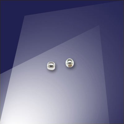 .925 Sterling Silver 1.8mm Diameter seamless Bead and Crimp with a 0.9mm Hole