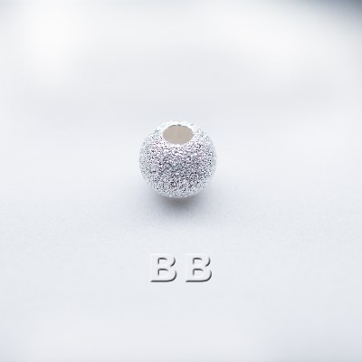 .925 Sterling Silver 4mm Stardust Beads with 1.5mm Hole - Retail system