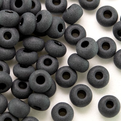 Black Matt size 5/0 seed beads - Retail system
