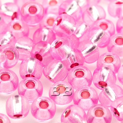 Blossom Pink silver lined size 5/0 seed beads- Retail system