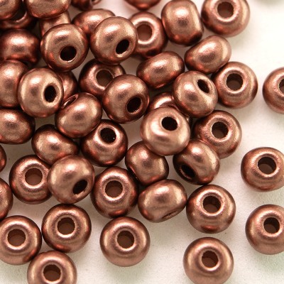 Brushed Copper Metallic size 5/0 seed beads - Retail system