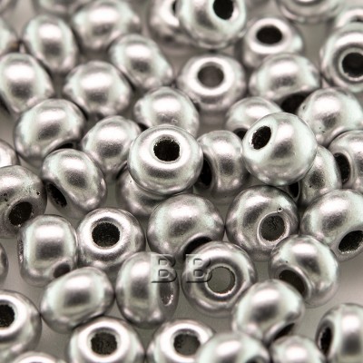 Brushed Silver Metallic size 5/0 seed beads- Retail system