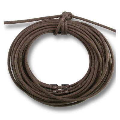 Chocolate Polished Cotton Cord 1.00mm Dia