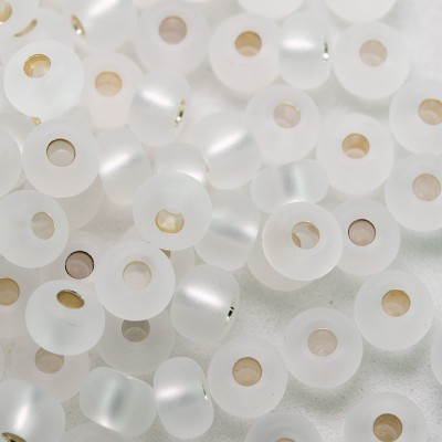 Clear matt silver lined size 5/0 seed beads- Retail system