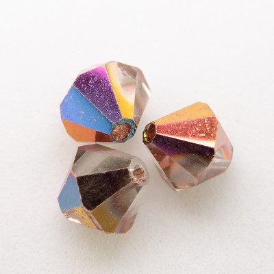 Czech Crystal Bohemica Bicone Bead 6mm Crystal (030) Mixed Copper