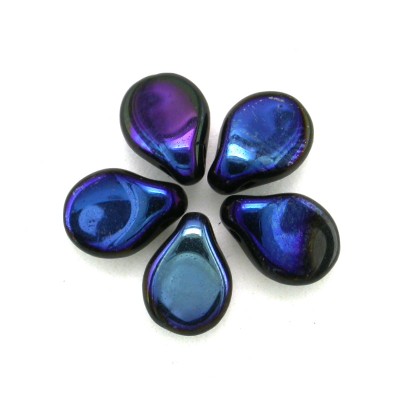 Full Coated Metallic Blue 5x7mm Czech Glass Pips