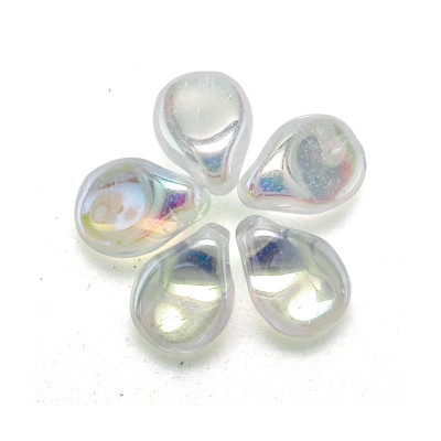 Full Coated Metallic Crystal-AB 5x7mm Czech Glass Pips