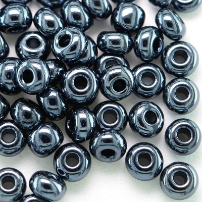 Hematite Metallic size 5/0 seed beads - Retail system
