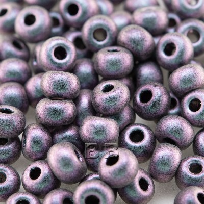 Lilac-blu metallic size 5/0 seed beads- Retail system