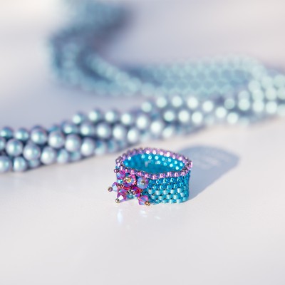 Mini Studio - Citrus Peyote Stitch Ring Bead Kit - Includes FREE Instructions