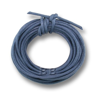 Pacific Blue Polished Cotton Cord 1.00mm Dia