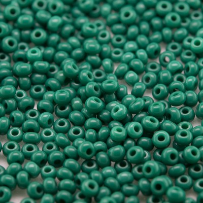 Preciosa Czech glass seed bead 11/0 Bosphorous Green opaque