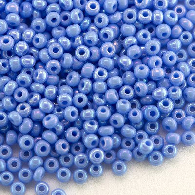 Preciosa Czech glass seed bead 11/0 Cornflower Rainbow