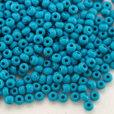 Preciosa Czech glass PermaLux seed bead 11/0 Peacock Blue Matt