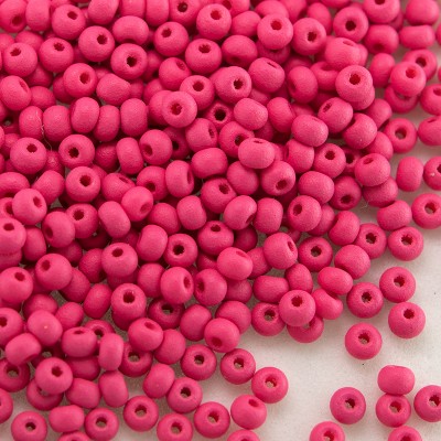Preciosa Czech glass PermaLux seed bead 11/0 Rosado Pink Matt