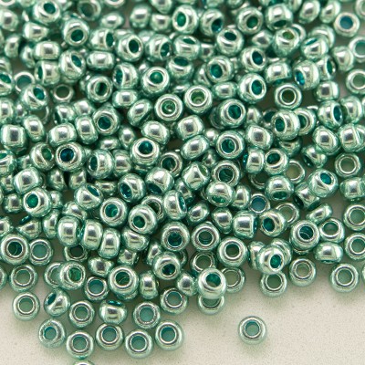 Preciosa Czech glass seed bead 11/0 Aquatin Metallic Solgel
