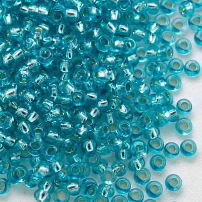 Preciosa Czech glass seed bead 11/0 Aquatin silver lined