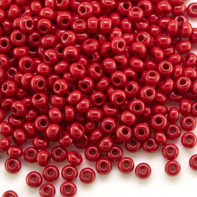 Preciosa Czech glass seed bead 11/0 Biking Red opaque
