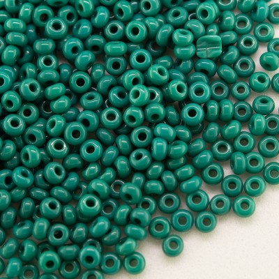 Preciosa Czech glass seed bead 11/0 Bosphorous Green opaque