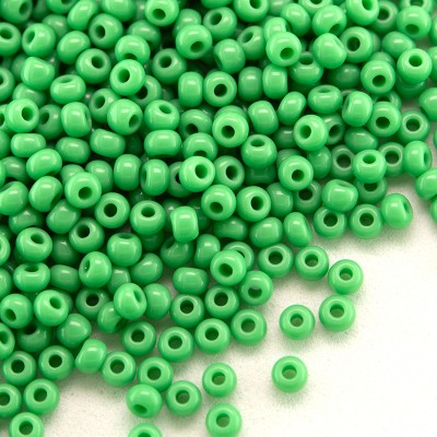 Preciosa Czech glass seed bead 11/0 Bright Green opaque