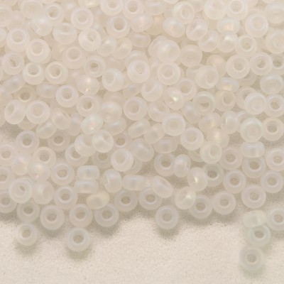 Preciosa Czech glass seed bead 11/0 Clear matt rainbow