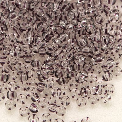 Preciosa Czech glass seed bead 11/0 Clear with black stripe