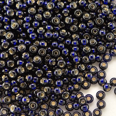 Preciosa Czech glass seed bead 11/0 Cobalt Ultra silver lined