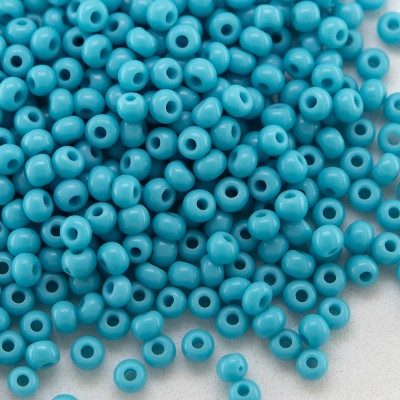 Preciosa Czech glass seed bead 11/0 Curacao Blue opaque