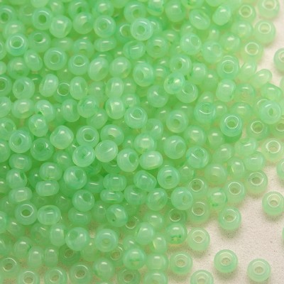 Preciosa Czech glass seed bead 11/0 Fresh green alabaster