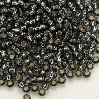 Preciosa Czech glass seed bead 11/0 Grey silver lined