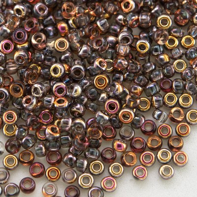 Preciosa Czech glass seed bead 11/0 Half coated Santander Metallic
