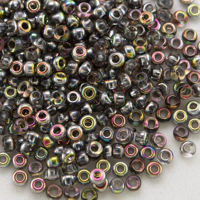 Preciosa Czech glass seed bead 11/0 Half coated Vitrail Metallic