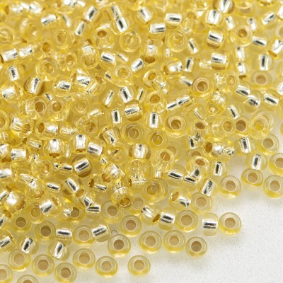 Preciosa Czech glass seed bead 11/0 Lemon Drop silver lined