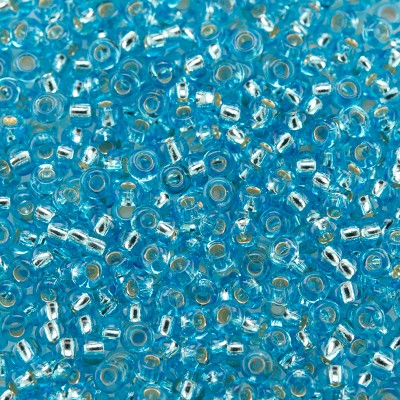 Preciosa Czech glass seed bead 11/0 Light Aquamarine silver lined