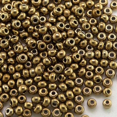 Preciosa Czech glass seed bead 11/0 Medal Bronze Metallic