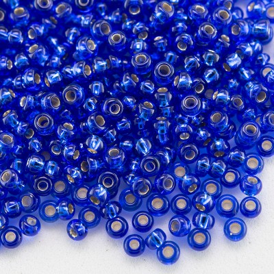 Preciosa Czech glass seed bead 11/0 Medium Blue silver lined