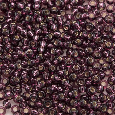 Preciosa Czech glass seed bead 11/0 Medium Purple silver lined